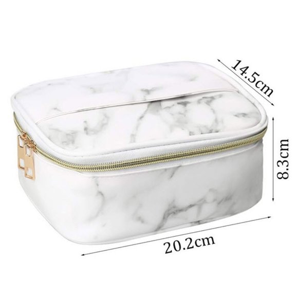 cute faux marble pattern makeup bag - Picture 3 of 7